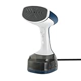Sunbeam 1200W Steam Burst Handheld Steamer for Clothes, Dual Steam Settings, 30-Second Fast Head-Up, Bristle Brush Attachment, White and Blue Finish