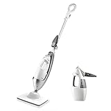 LIGHT ‘N’ EASY Steam Cleaner, Multi-functional Steam Mop with Handheld Unit, Child&Pet Safe, All-in-One Floor Steamer for Cleaning Hardwood Floor, Grout, Tile, Laminate, Ceramic, 7688ANW