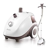 SALAV Clothes Steamer with 360 Degree Swivel Hanger, High Efficiency Metal Steam Panel, 4 Steam Settings, Free Limescale Removers, 1.5L Big Water Tank 1500W GS24-BJ Upgraded Eddition (White)
