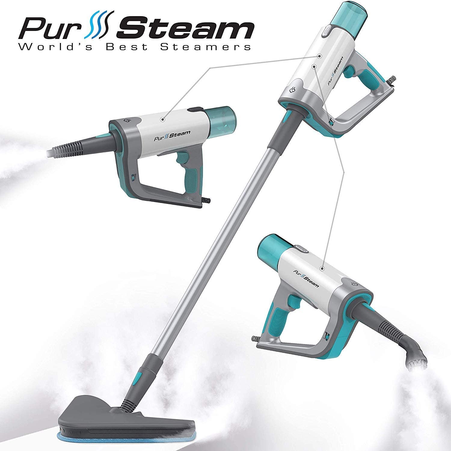 PurSteam 12 in 1 Steam Mop